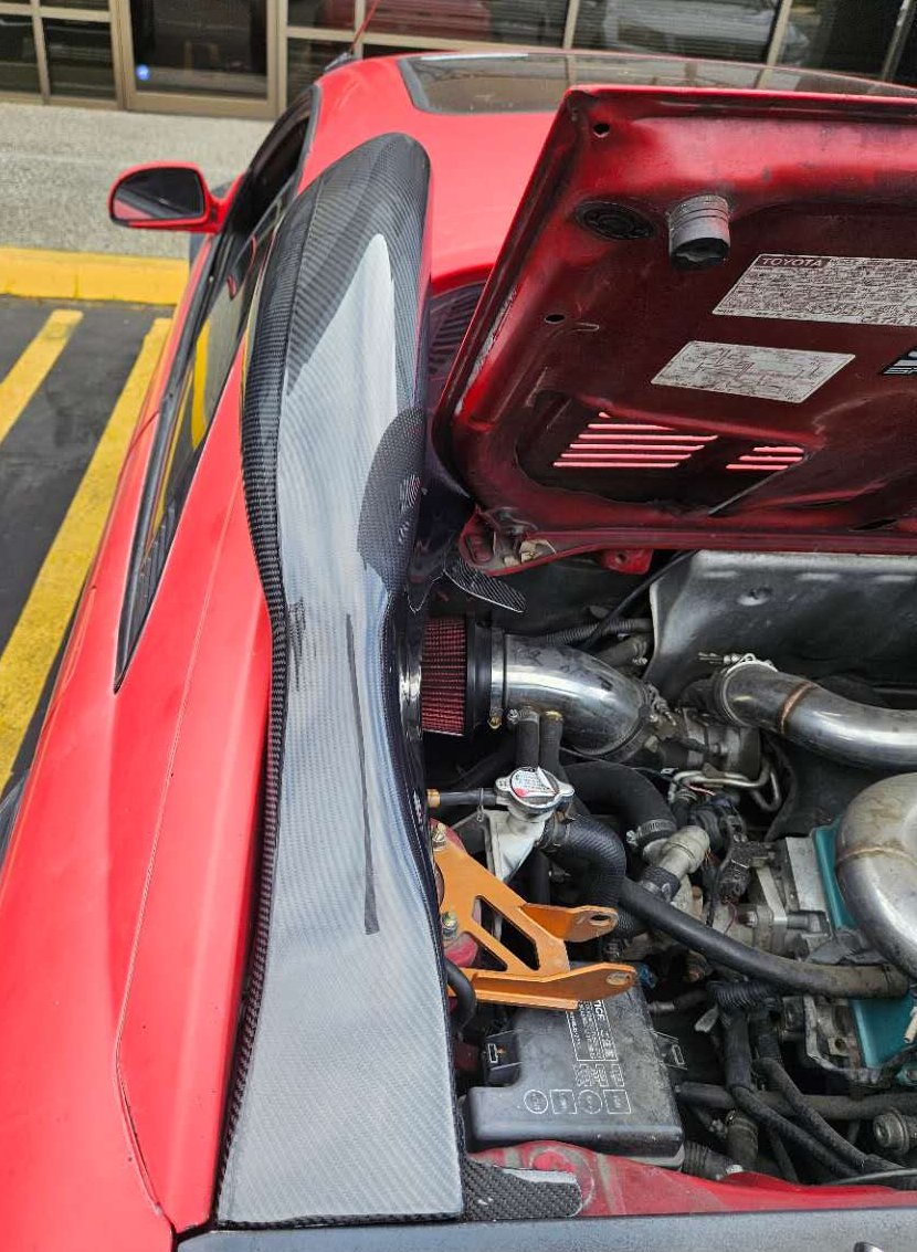 1991-96 Toyota MR-2 SW20 JDM Carbon Fiber Side Air Intake Engine Hood Scoop