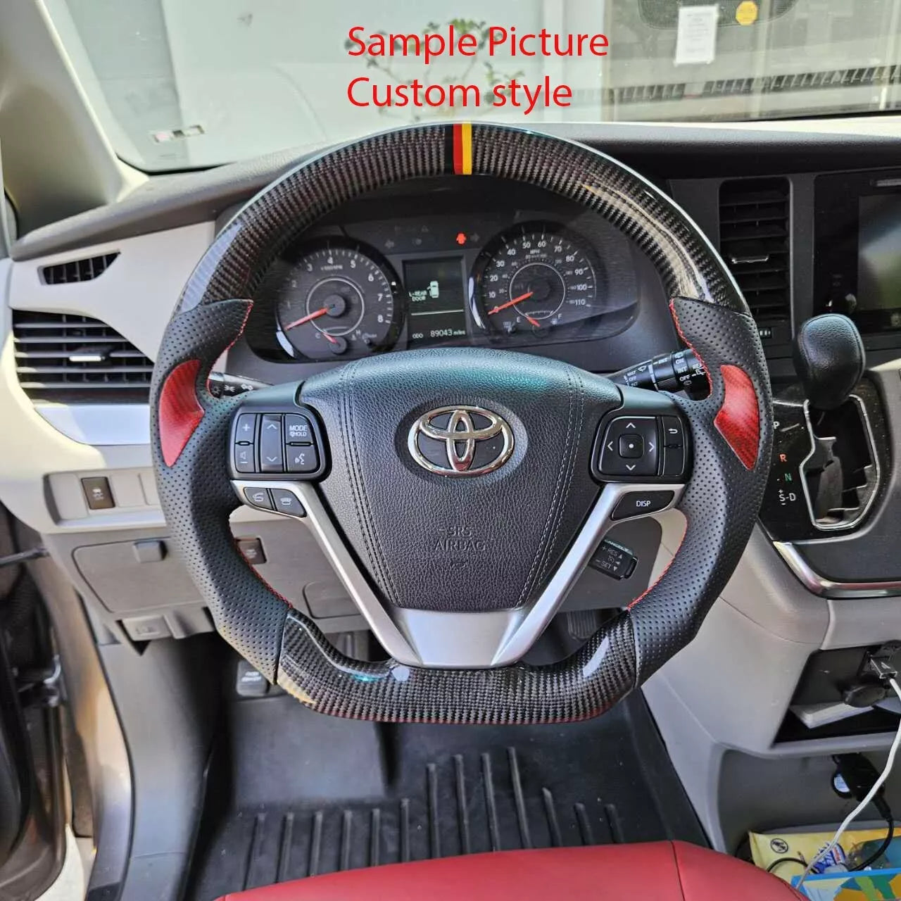 2015 - 2019 Toyota Sienna / Highlander Custom Carbon Fiber Steering Wheel
